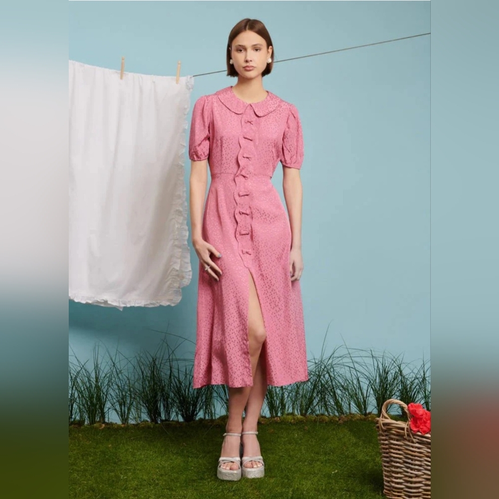 Sister Jane Belle Blush Bow Midi Dress